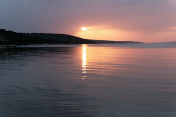 Wonderful sunset over the ocean 
