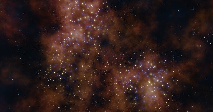Nebula background. Galaxy in the universe. 3d rendering.	