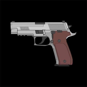 recommend clip art: Firearms vector style, Shooting gun, Weapon illustration, Vector Line, Gun illustration, Modern Gun, Military concept, Pistol for training
                    