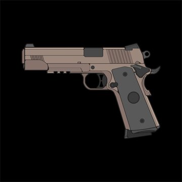 recommend clip art: Firearms vector style, Shooting gun, Weapon illustration, Vector Line, Gun illustration, Modern Gun, Military concept, Pistol for training
                    