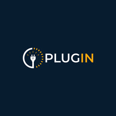 Plug-in electrical logo design vector file.