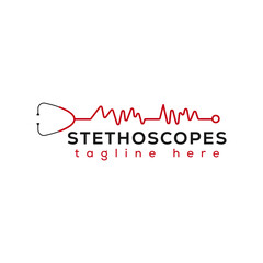 medical health care logo with stethoscope