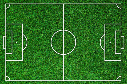 Abstract green grass football field of artificial grass background texture,Soccer. Playing field of football. betting and competition. White lines that delimit the areas,Football field Top view