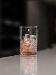 glass of ice for alcohol drink