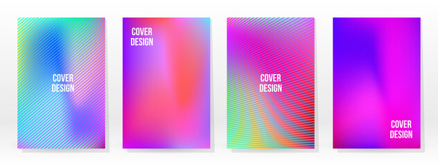 Minimal Poster. Pastel Soft. Rainbow Gradient Set