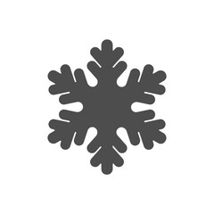 Snowflake silhouette icon. Snow flake stencil blueprint.