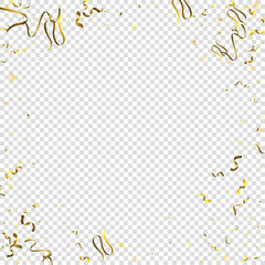 tinsel holiday Gold Foil serpentine ribbon star