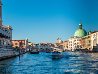 Fototapeta na wymiar Venice, Italy - June 15, 2022: Venice Grand Canal 