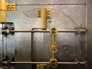 Large vault door in an old bank