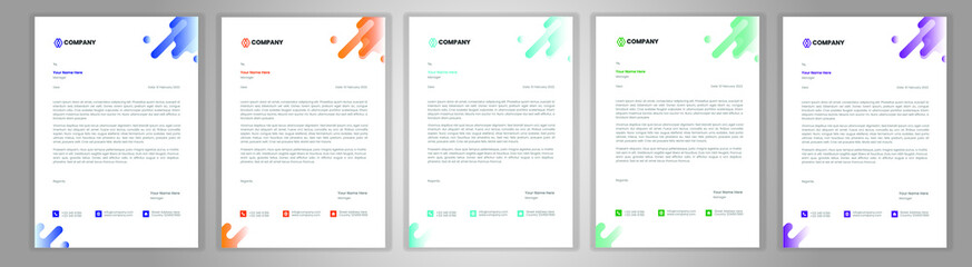Professional Letterhead Template Set corporate modern letterhead design template with creative modern letter head design template for your project. letterhead, letter head, Business letterhead design