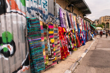 Athens blankets in street market