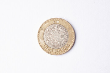 Mexican coins and banknotes. Mexican peso, Latin American currency. money, saved, finances,	