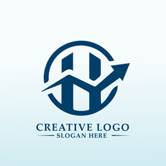 Logo design for a finance company letter H
