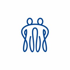 people family group logo template. teamwork and adoption, team vector icon.