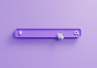 3d search bar ui concept icon