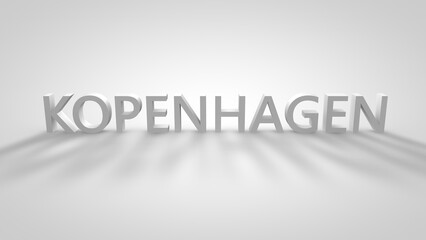 Fototapeta Copenhagen 3d Text  obraz