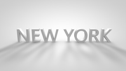 Fototapeta New York 3d Text obraz