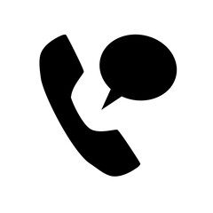 Telefon rozmowa - ikona wektorowa - obrazy, fototapety, plakaty
