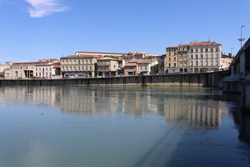 Vue d'ensemble de Romans le long de la rivière Isère, ville de Romans sur Isère, département de la Drôme, France