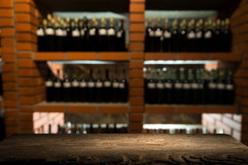 Wine barrels in a old wine cellar