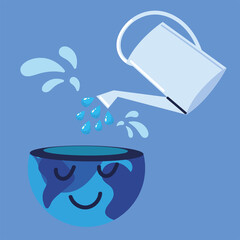 watering can and world