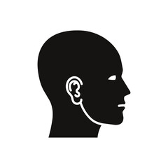 Head icon design profile contour. Vector illustration.