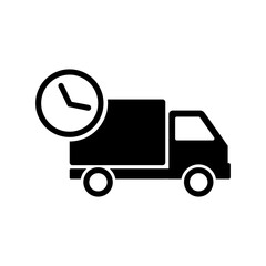 Delivery van icon design in flat style. Vector.