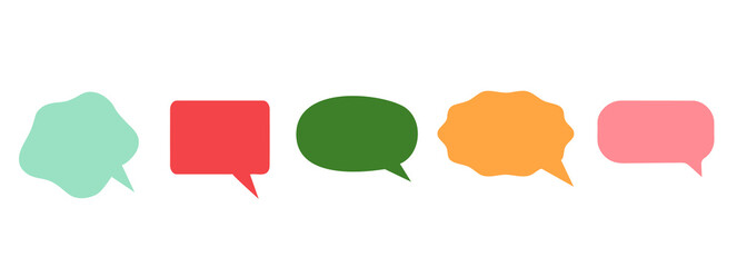 Empty blank speech bubbles. Talk bubble box. Speak ballon on white background. Communication, dialog, feedback vector symbols.