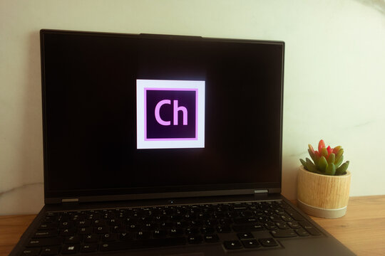 KONSKIE, POLAND - June 30, 2022: Adobe Character Animator Logo Displayed On Laptop Computer