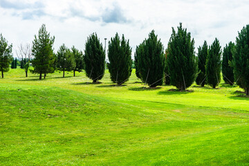 Fototapeta premium Golf grassland in kakheti, Georgia