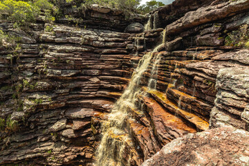 waterfall in Cascavel district, city of Ibicoara, State of Bahia, Brazil