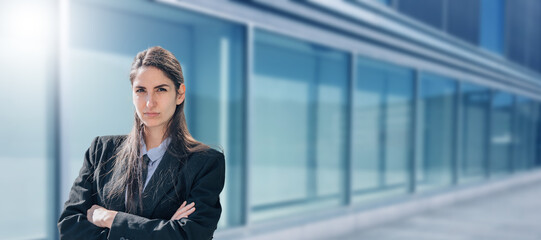 business woman isolated on background