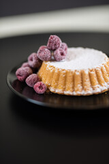 cake with sugar and fruit