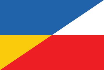 Ukraine Poland friendship national flag cooperation diplomacy country emblem