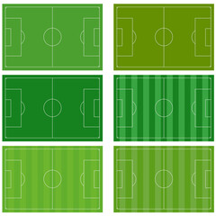 イラスト素材　芝生のグランドのサッカーコート　ベクター