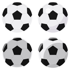 Obraz premium イラスト素材 いろいろなサッカーボールセット ベクター