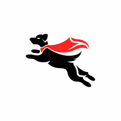 Super Hero of Dog Logo Illustration