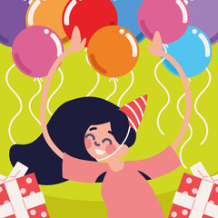 happy girl birthday hat