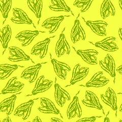 magnolia flowers seamless pattern, vector illustration