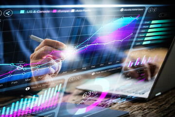 Financial KPI Data Profits Dashboard