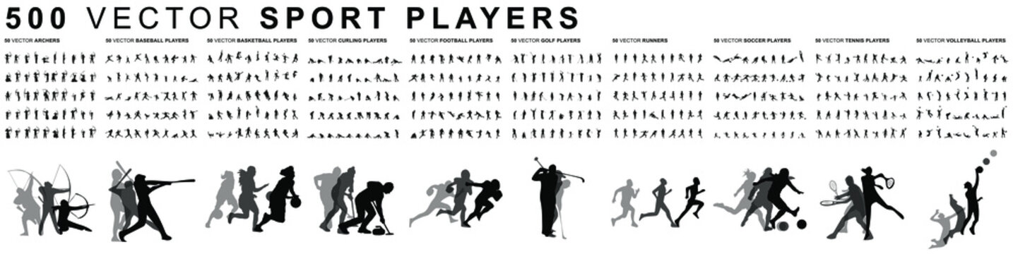 500 Sport players - Vector
