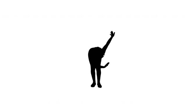 A TikTok Silhouette Girl Dancer