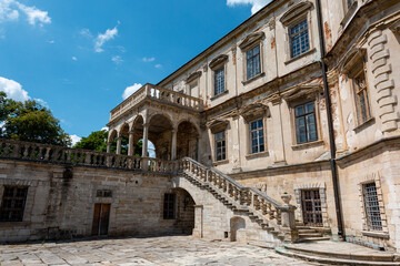 Obraz premium Elements of the building structure of the Pidgoretskyj castle in Ukraine one of the oldest parks in the country