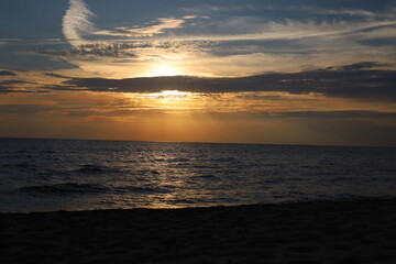 sunset over the sea
