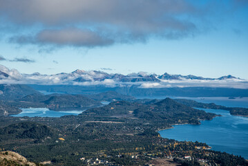 View of the lakes from Cerro Otto, Bariloche, Argentina