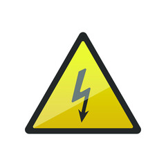 Sign of attention high voltage . Danger symbol. Vector illustration