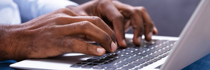 Man Working On Laptop