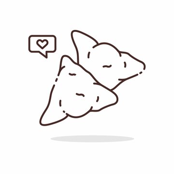 recommend clip art: Illustration vector graphic of Tortilla Chips. Tortilla Chips line art style isolated on a white background. The illustration is suitable for book menus, banners, flyers, stickers, cards, etc.