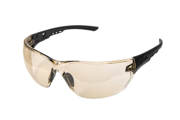 Safety glasses for shooting and work isolated on white back