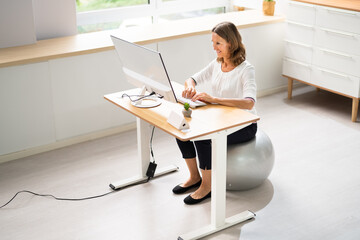 Correct Posture At Desk In Office